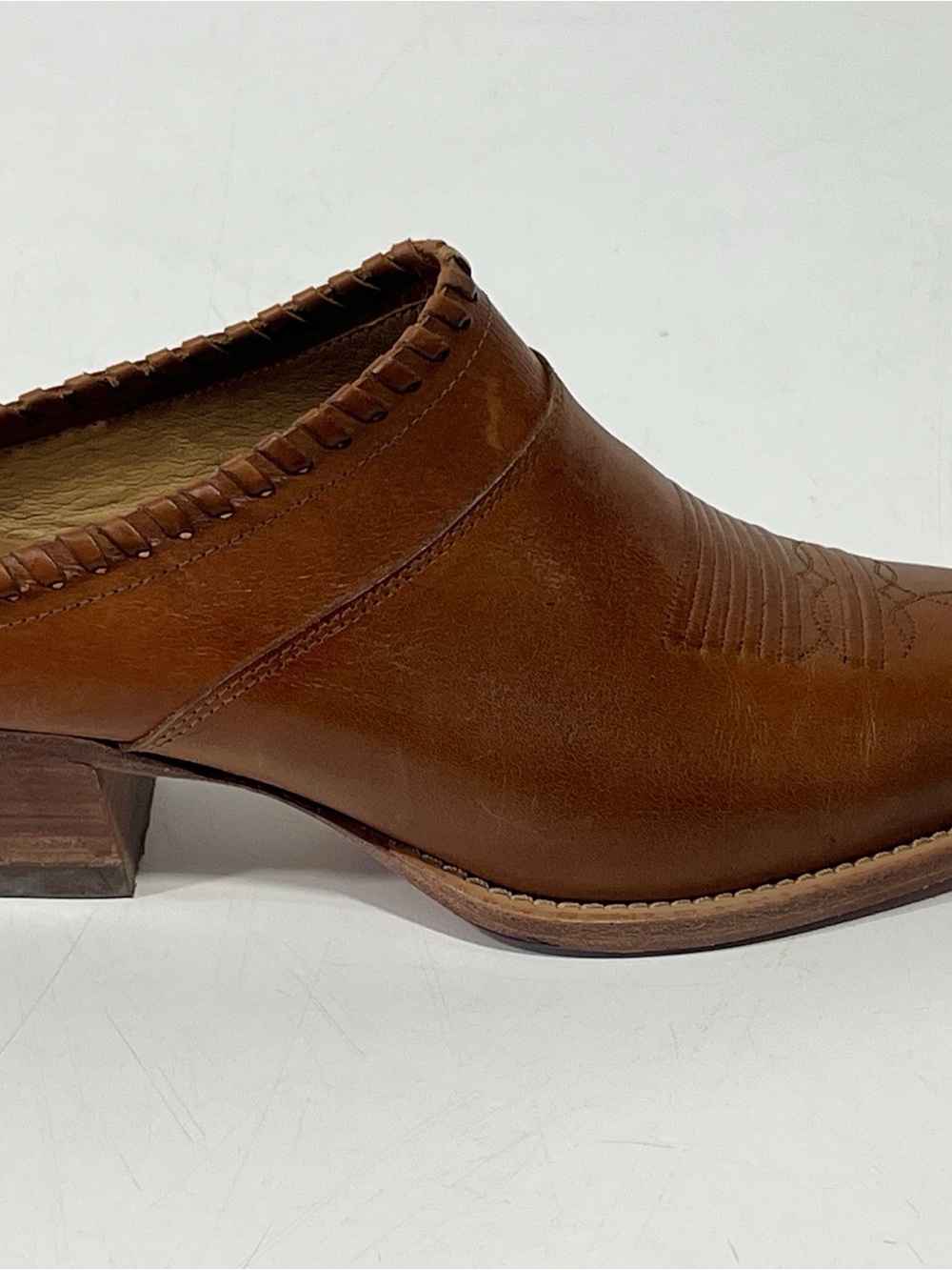 Brown Leather Slip-On Mules - Picture 11 of 15